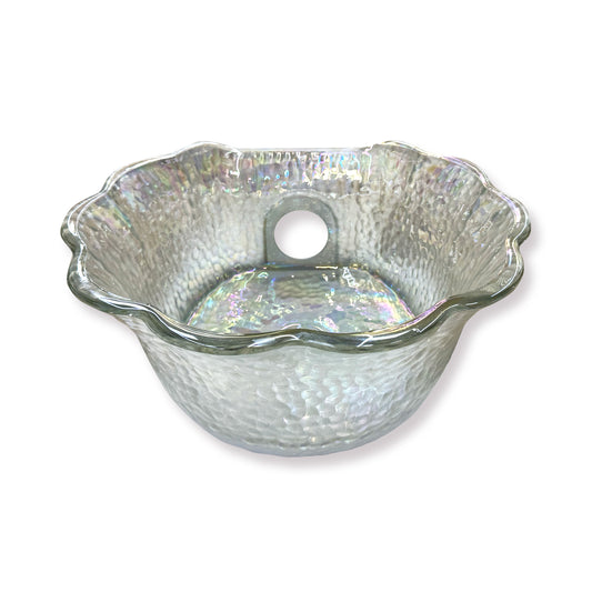Dolphin White Glass Bowl